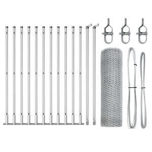 vidaXL Hitsattu metalliverkkoaita betoni-juurella 25 x 0,6 m (L x K)