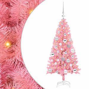 vidaXL Joulukuusi Pinkki 120 cm Polyvinyylikloridi