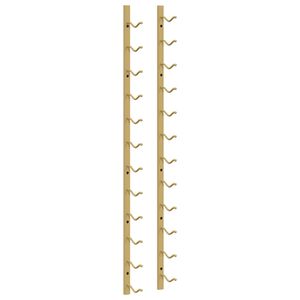 vidaXL Sein&auml;lle kiinnitett&auml;v&auml; viinipulloteline 12 pullolle kulta rauta