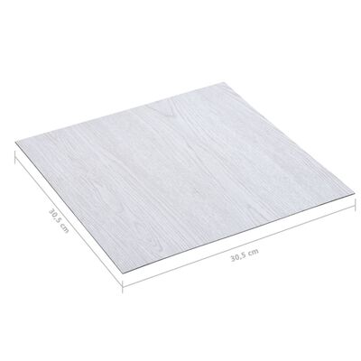 vidaXL Itsekiinnittyvä PVC Lattialankku 5,11 m² valkoinen