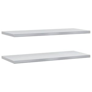 vidaXL Sein&auml;hyllyt 2 kpl 100x40 cm hopea ruostumaton ter&auml;s