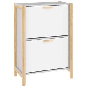 vidaXL Kenk&auml;kaappi valkoinen 57,5x33x80 cm tekninen puu