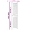 vidaXL Kaapin ovi ovella 2 pcs Luonnollinen 170 x 2,1 x 39,5 cm