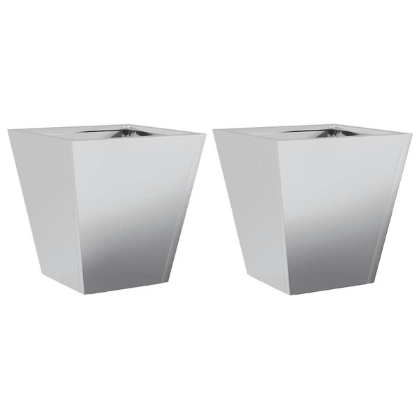 vidaXL Puutarhakukkalaatikot 2 kpl 30x30x30 cm galvanoitu teräs