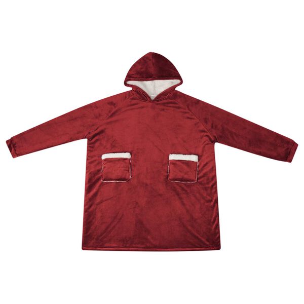 vidaXL Viltti-huppari Bordeaux punainen M Fleece ja flanelli