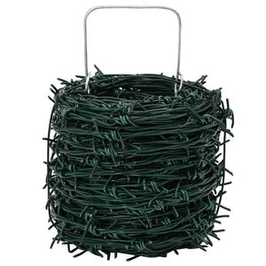 vidaXL Vihre&auml; Piikkilanka 100 m Rullassa