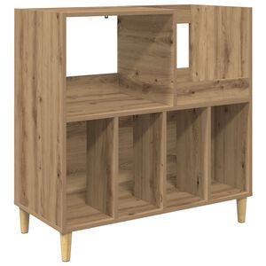 vidaXL Vinyylisoittimen teline Artisaanitammi 82 x 39,5 x 82,5 cm