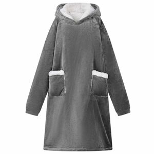 vidaXL Viltti-huppari Tumma harmaa M Fleece ja flanelli