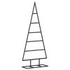 vidaXL Metallinen koristejoulukuusi musta 90 cm