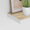 vidaXL Kelluvat sein&auml;hyllyt 4 kpl tammi ja valkoinen 50x23x3,8 cm MDF