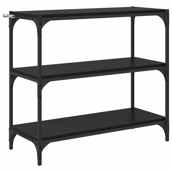 vidaXL Kirjahylly Musta tammi. 80 x 33 x 70,5 cm