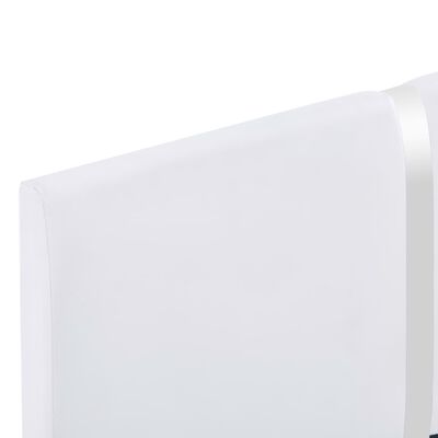 vidaXL Sängynrunko valkoinen keinonahka 135x190 cm
