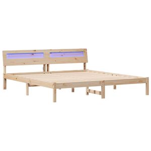 vidaXL S&auml;ngyn runko Ruskea 6FT Super King Size Massiivinen m&auml;nty