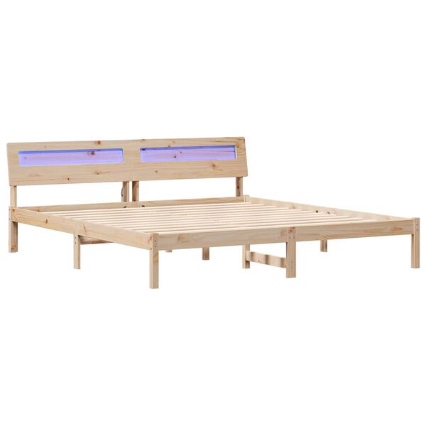 vidaXL S&auml;ngyn runko Ruskea 6FT Super King Size Massiivinen m&auml;nty