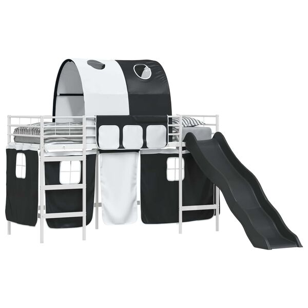 vidaXL Lasten parvis&auml;ngyn runko Valkoinen ja musta 74,5 x 190 cm