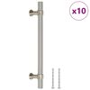 vidaXL Kaapin kahvat 10 kpl hopea 128 mm ruostumaton ter&auml;s