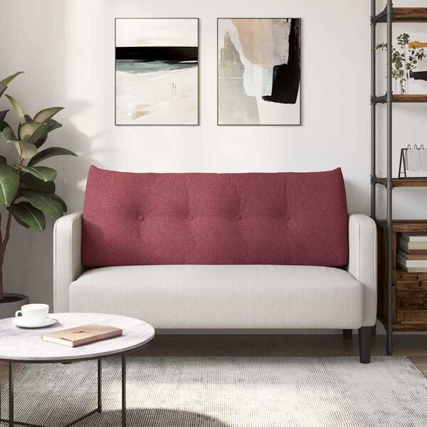 vidaXL Selk&auml;tyyny Viininpunainen 120 x 24 x 50 cm kangas