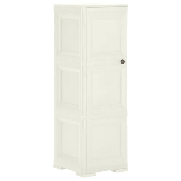 vidaXL Muovikaappi 40x43x125 cm puutyyli vaniljaj&auml;&auml;tel&ouml;