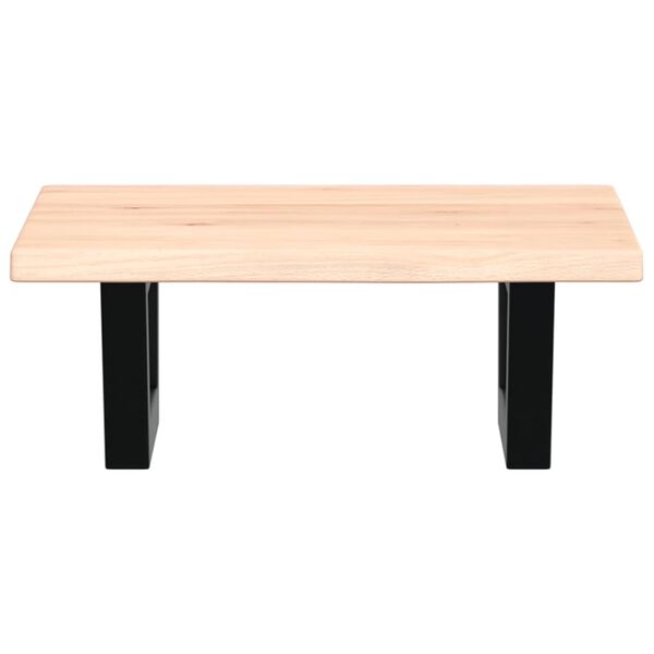 vidaXL Pesuallashylly seinälle teräs ja täysi tammi