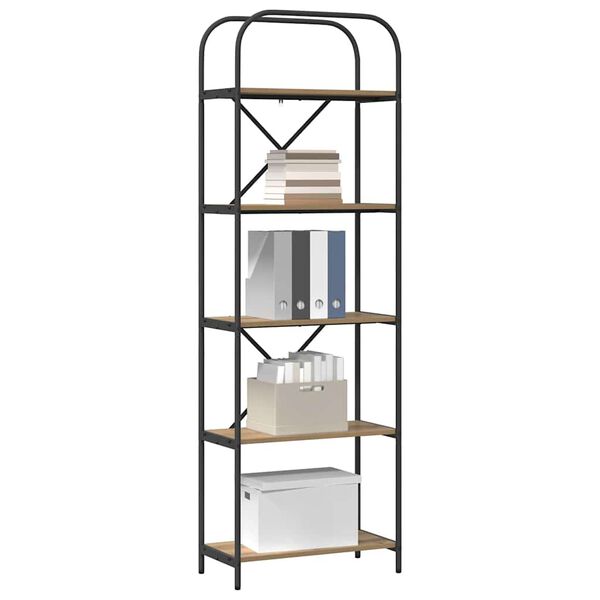 vidaXL Kirjahylly Artisan tammi 60 x 30 x 183 cm Tekninen puu