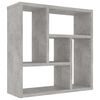 vidaXL Sein&auml;hylly betoninharmaa 45x16x45 cm tekninen puu