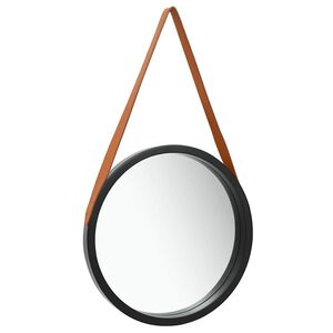 vidaXL Sein&auml;peili hihnalla 40 cm musta