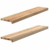 vidaXL ikkunalaudat 2 kpl K&auml;sittelem&auml;t&ouml;n 100x20x2 cm massiivipuutammea