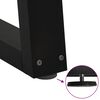 vidaXL Ruokapöydän jalat V-muotoiset 3 kpl musta 100 x (72-73,3) cm teräs