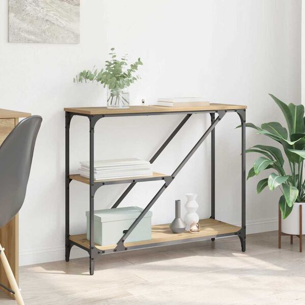 vidaXL Konsolipöytä Artisan tammi 88,5 x 30 x 75 cm Tekninen puu