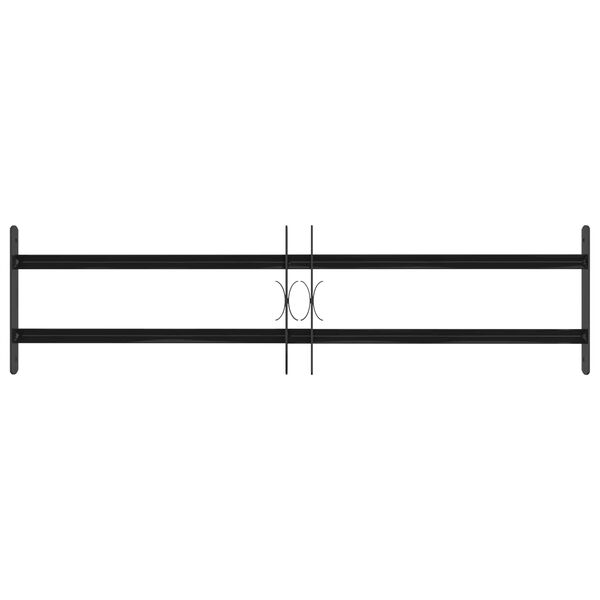 vidaXL Ikkunaverkko Musta 115 x 30 cm Jauhemaalattu Ter&auml;s