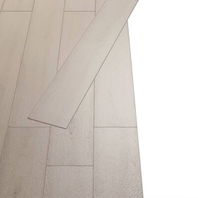 vidaXL Itsekiinnittyvä PVC-lattialankku 5,21 m² 2 mm tammi valkoinen