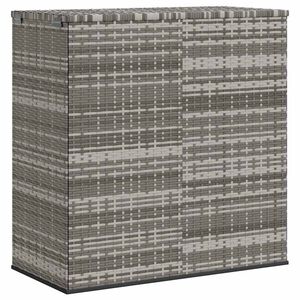 vidaXL Puutarhan s&auml;ilytyslaatikko PE-rottinki 100x49x103,5 cm harmaa