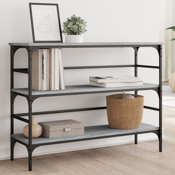 vidaXL Konsolipöytä harmaa Sonoma 100x32x75 cm tekninen puu