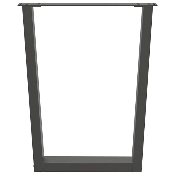 vidaXL Ruokapöydän jalat V-muotoiset 2 kpl antrasiitti 60x(72-73,3) cm teräs