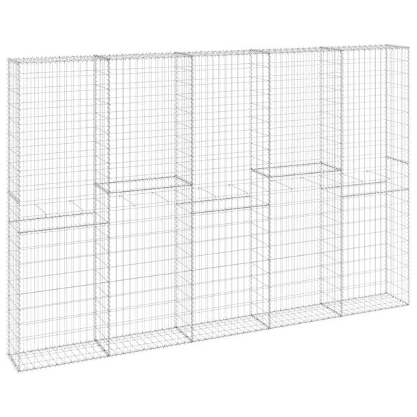 vidaXL Gabion-kivikori kansilla galvanoitu teräs 300x30x200 cm