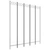 vidaXL 5-paneelinen Tilanjakaja valkoinen 200x220 cm kangas