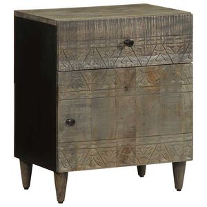 vidaXL y&ouml;kaappi vaaleanharmaa 50x33x60 cm massiivipuu mango