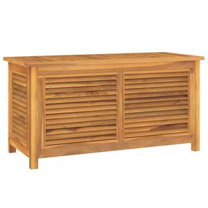 vidaXL Ulkos&auml;ilytyslaatikko pussilla 114x50x58 cm t&auml;ysi tiikki