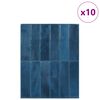 vidaXL Suorakulmainen laatta 10 pcs Sininen 29 x 23 x 0,08 cm