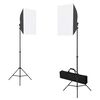 vidaXL Valokuvastudiosarja softbox-valot, taustakangas ja heijastin