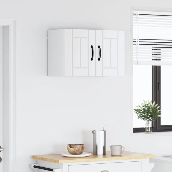 vidaXL Keitti&ouml;n sein&auml;kaappi Valkoinen 60 x 31 x 40 cm Tekninen puu