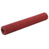 vidaXL Kanaverkko ter&auml;s PVC pinnoitteella 25x1 m punainen