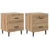 vidaXL Y&ouml;p&ouml;yt&auml;kaappi 2 pcs Artisan tammi 40 x 35 x 47,5 cm