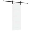 vidaXL Liukuovi ORKDAL 78 x 202 cm Tekninen puu Valkoinen ja musta