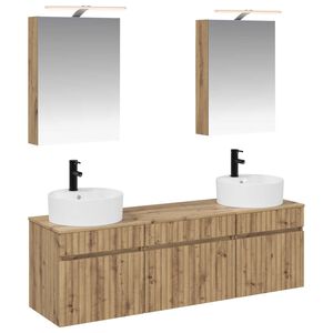vidaXL Kylpyhuoneen kaappisetti 5 pcs Artisaanitammi 50 x 14,5 x 70 cm