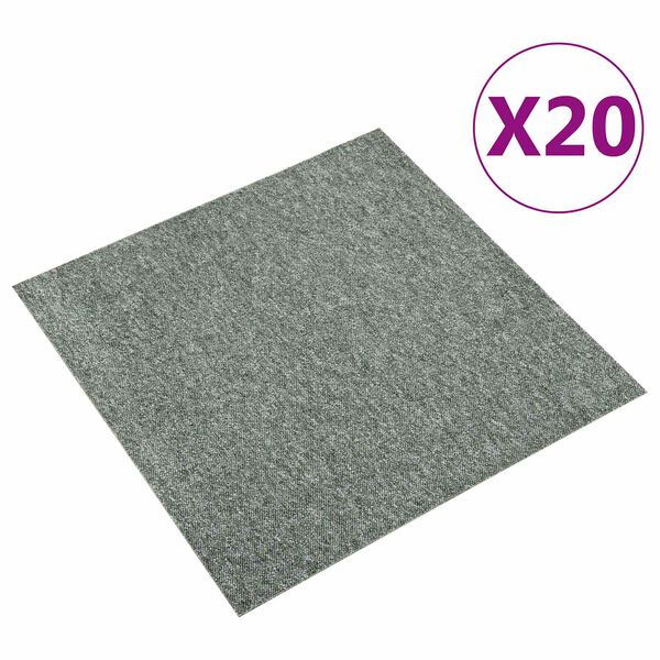 vidaXL Matto 20 pcs Vihre&auml; 50 x 50 cm 100% polypropeeni