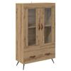 vidaXL Korkea kaappi Artisan tammi 69,5 x 31 x 115 cm
