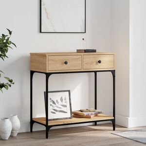 vidaXL Konsolip&ouml;yt&auml; Sonoma-tammi 75x34,5x75 cm tekninen puu
