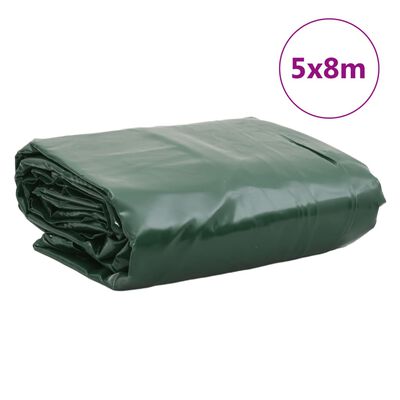 vidaXL Pressu vihreä 5x8 m 650 g/m²