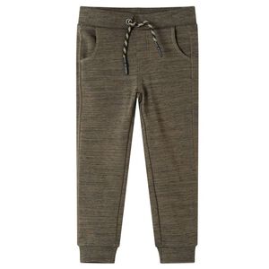 vidaXL Lasten collegehousut meleerattu tumma khaki 92